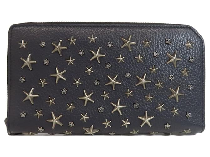 Portafoglio lungo con borchie a motivo stella Jimmy Choo