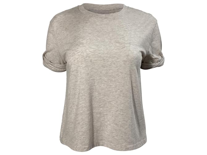 T-shirt a girocollo Theory in cotone grigio