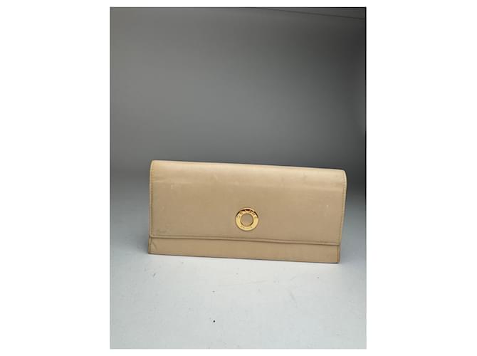 Céline Portafoglio in pelle vintage Celine Paris bianco Beige