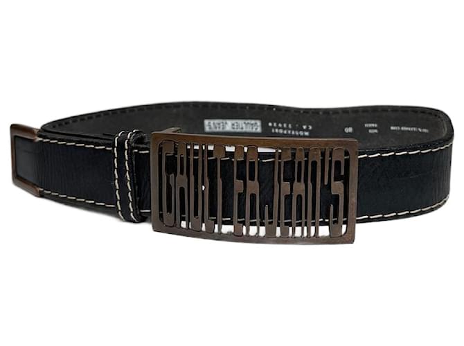 Cintura in pelle vintage Jean Paul Gaultier marrone