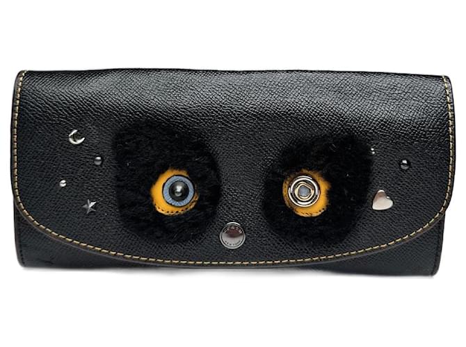 Portafoglio in pelle vintage Coach nero