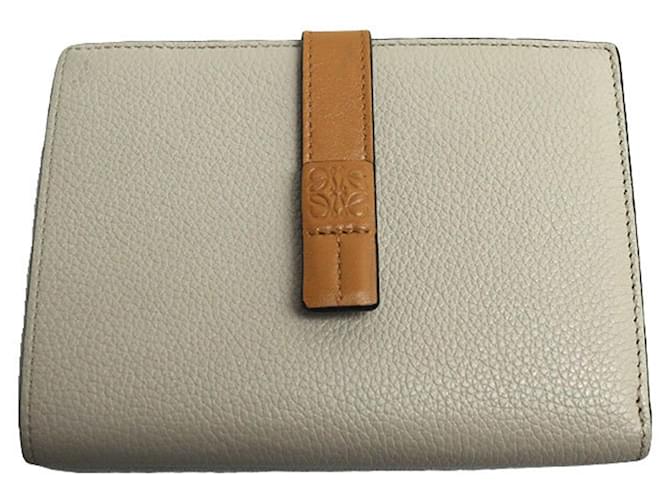 Portafoglio bi-fold Loewe in beige