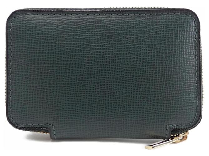 Portamonete in pelle verde Valextra