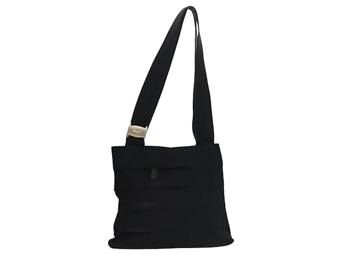 Borsa a Spalla Vala in Tela Marrone Oro di Salvatore Ferragamo Auth th5740 D'oro