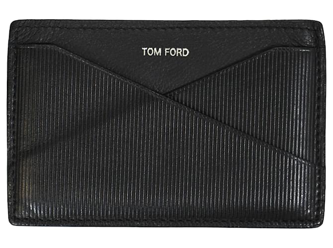 Portacarte Tom Ford in pelle nera Nero