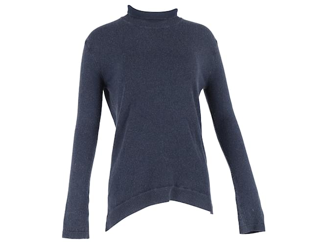 Maglione a collo alto Balmain in lana blu Blu navy