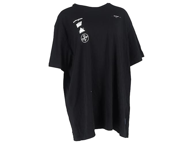 Off White T-shirt Oversized Mariana de Silva Off-White in cotone nero