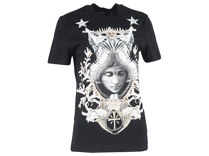 T-shirt Givenchy Angel Crest in cotone nero