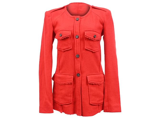 Isabel Marant Etoile Blazer con bottoni Isabel Marant Étoile con tasche in lana rossa Rosso