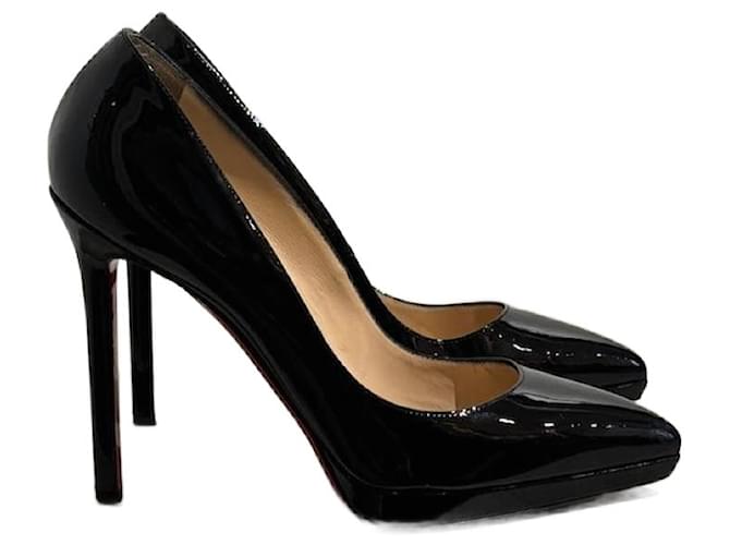 CHRISTIAN LOUBOUTIN Tacchi T.EU 38.5 Pelle verniciata Nero