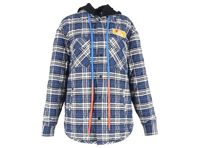 Off White Giacca in flanella Off-White in cotone blu