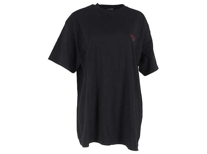 T-shirt con logo stampato Sinners Balenciaga in cotone nero