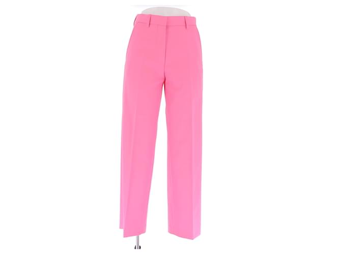 Pantaloni DRIES VAN NOTEN T.FR 34 Poliestere Rosa