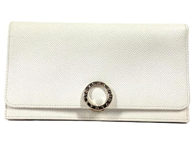 Bulgari Portafoglio in pelle Bvlgari a doppio piega Bianco