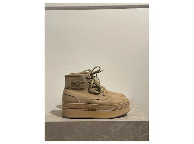 Céline Stivaletti CELINE T.EU 38 Tessuto Beige