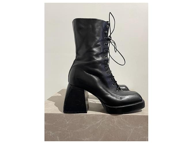 Autre Marque Stivali NODALETO T.EU 37 Pelle Nero