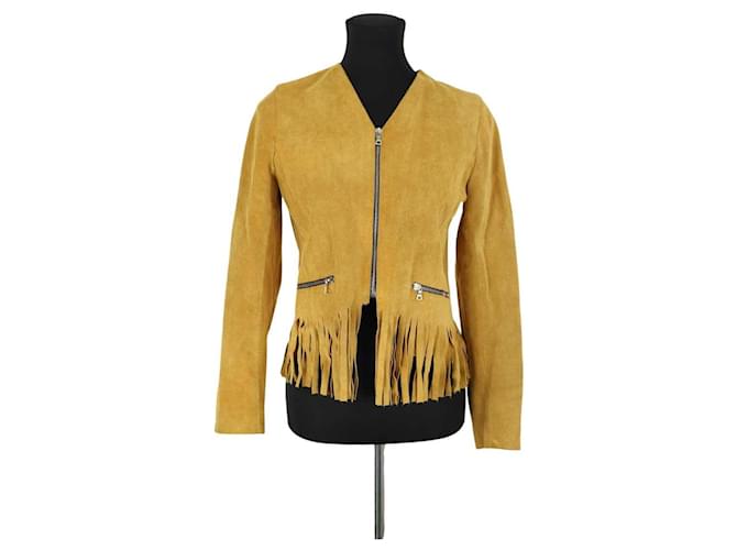 Sandro Giacca in camoscio Giallo