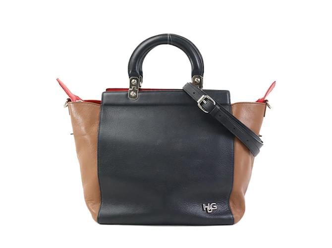 Borsa a spalla in pelle Givenchy Marrone Nero Rosso