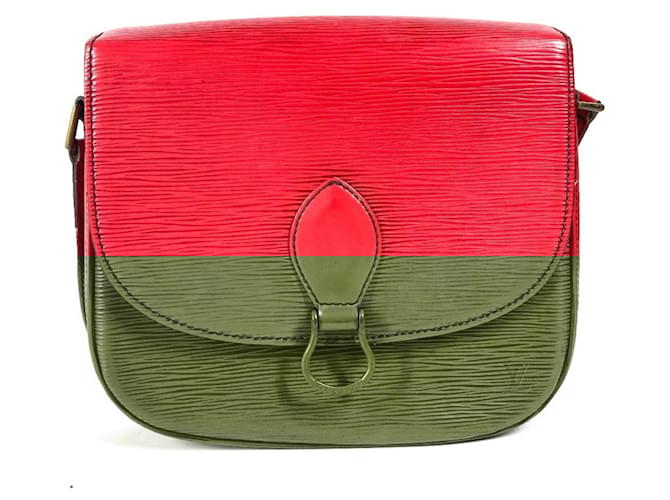 Borsa a flap Epi Saint-Clou di Louis Vuitton Rosso