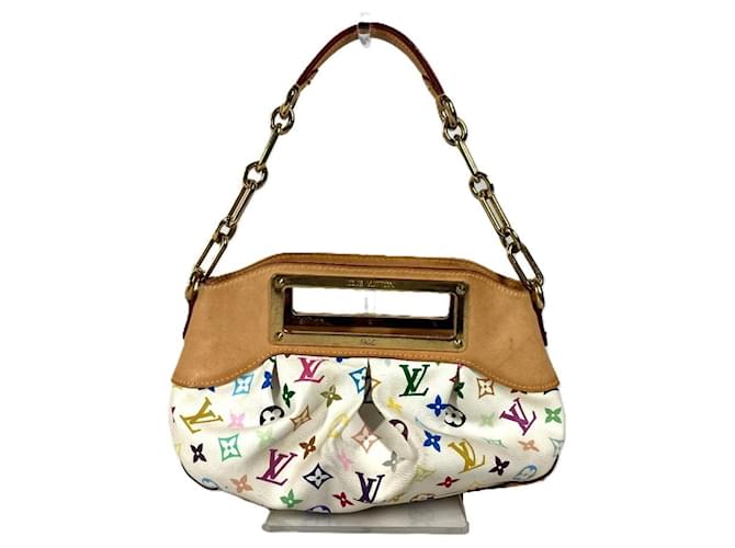 Borsa 2WAY Judy PM Monogram Multicolore Louis Vuitton Bianco