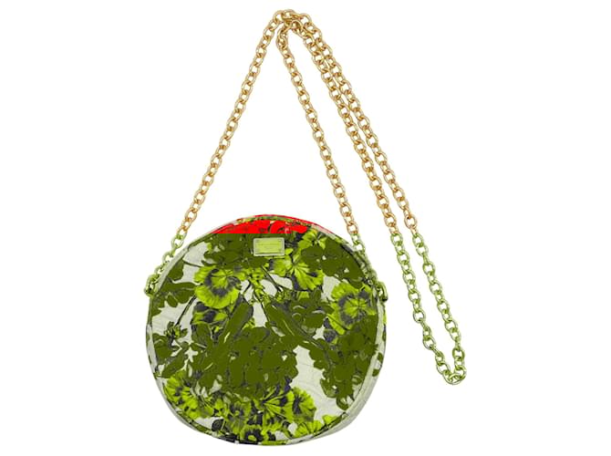 Borsa a tracolla rotonda Miss Glam floreale multicolore Dolce & Gabbana
