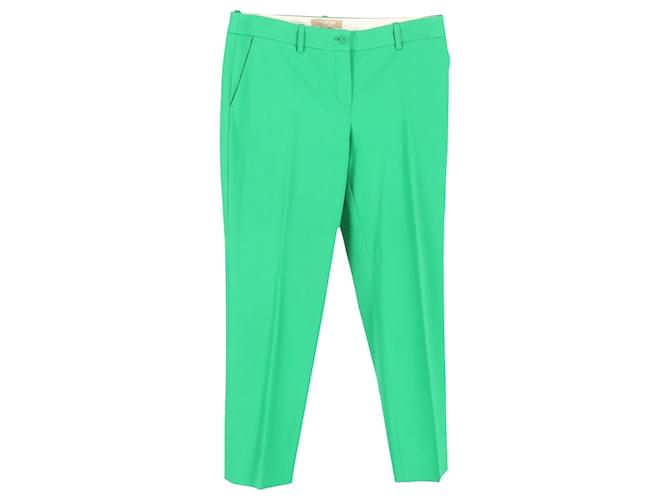 Pantaloni dritti Michael Kors in cotone verde