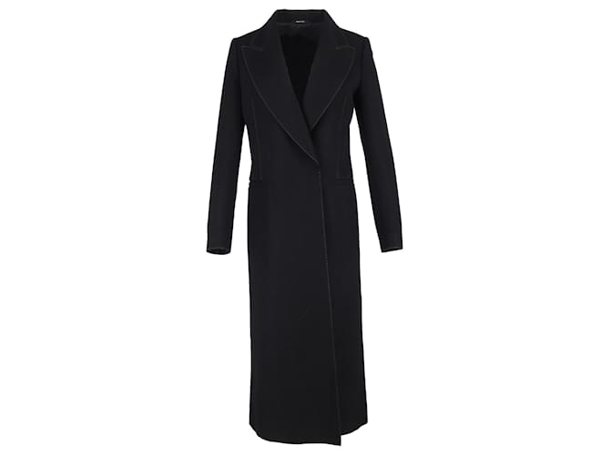 Maison Martin Margiela Cappotto Maxi Visible Stitch Maison Margiela in Lana Nera Nero