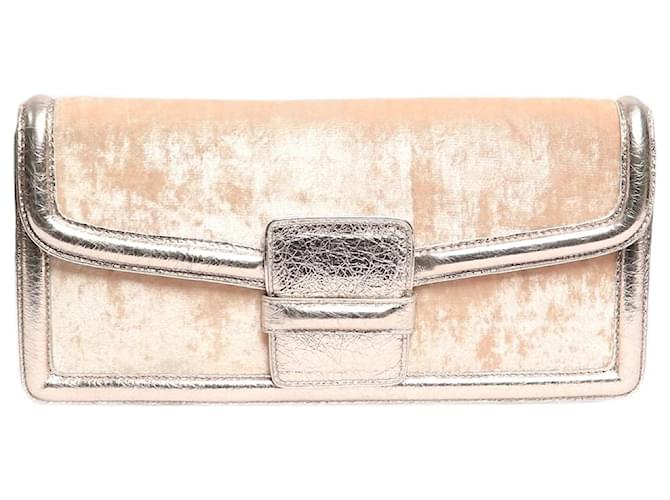 Dries Van Noten Clutch in velluto rosa
