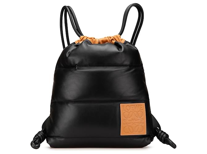 Zaino Yago Puffy in Nappa nera di LOEWE Nero