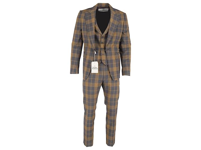 Completo a quadri 3 pezzi Vivienne Westwood in lana multicolore