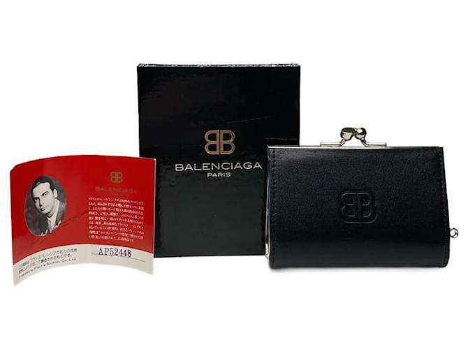 City Portacarte in pelle Balenciaga vintage nero