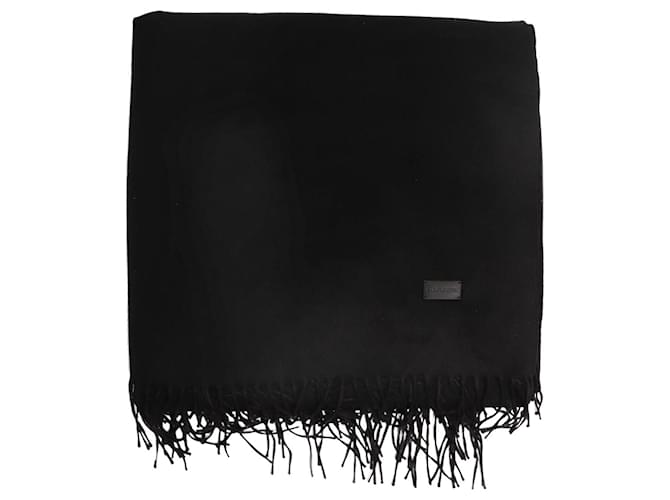 Saint Laurent Coperta in cashmere nera Nero