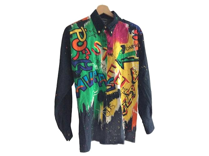 Camicia multicolore graffiti Versace jeans couture