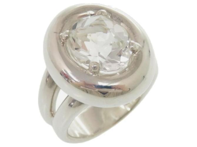 Ring Hermès Anello Hermes Gaucho in Argento 925 con Topazio Bianco