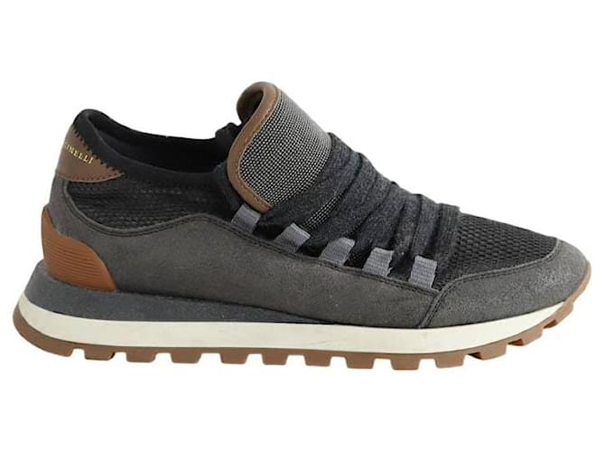 Brunello Cucinelli Sneaker in camoscio Grigio