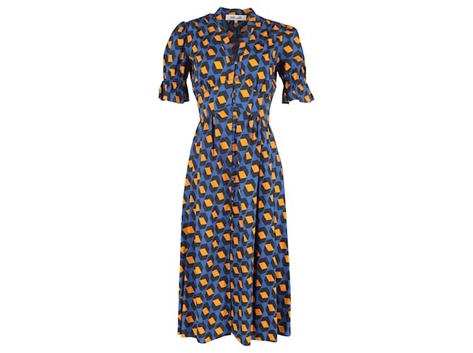 Abito midi stampato Erica di Diane Von Furstenberg in cotone multicolore