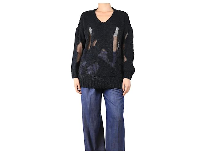 Alexander Wang Maglione in maglia nera - taglia UK 10 Nero