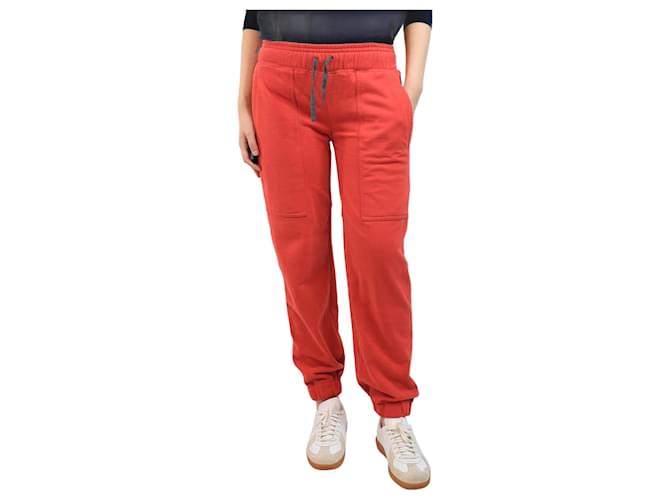 Brunello Cucinelli Pantaloni jogger rossi con polsini - taglia UK 8 Rosso