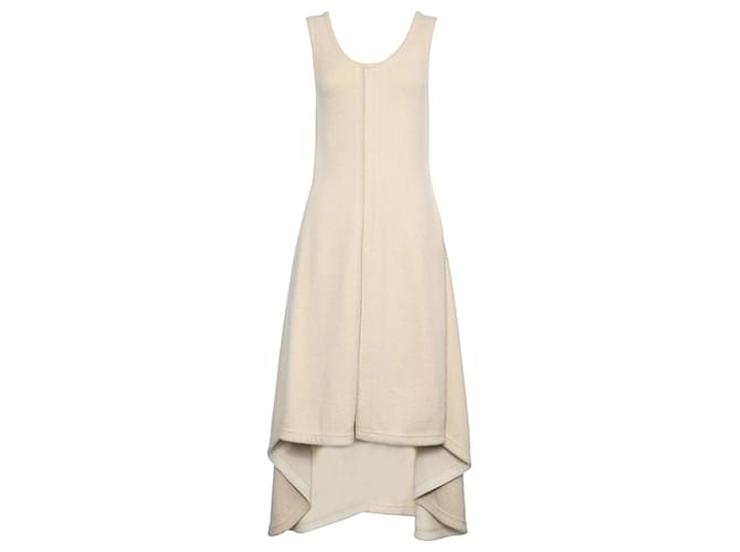 Céline Abito tunica in maglia asimmetrica Bianco Crudo