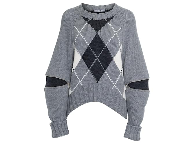 Alexander Mcqueen Maglione Hi-lo Argyle Multicolore