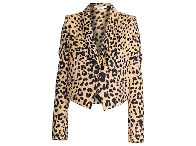 Givenchy Giacca a pois di leopardo cropped Multicolore