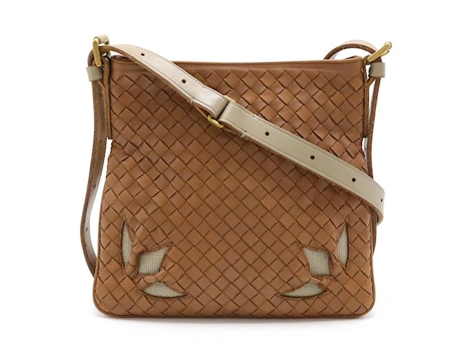 Borsa a spalla Intrecciato Cutwork di Bottega Veneta Marrone Rosa