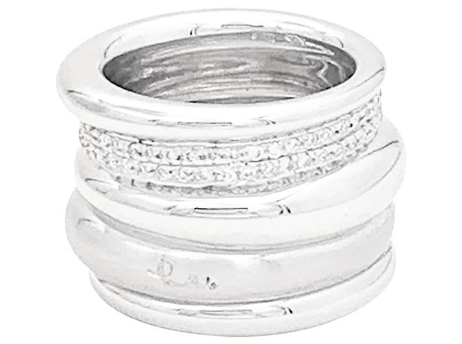 Anello Pomellato, 'Tubolare', oro bianco, diamanti.