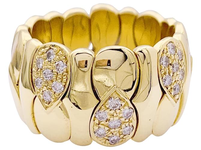 inconnue Anello in oro giallo, diamanti.