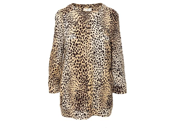 Valentino Garavani Top con stampa leopardata Valentino Miss V - Anni '90 Multicolore