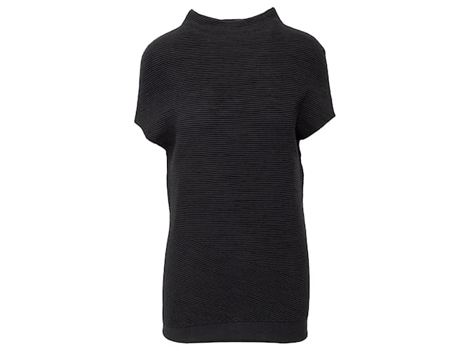 Top in maglia a coste Alexander McQueen - anni 10 Nero