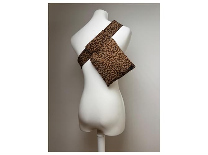 Marsupio vintage Bottega Veneta leopardato marrone
