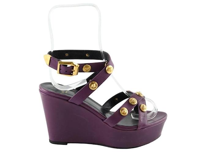 Versace Tacchi in pelle Porpora