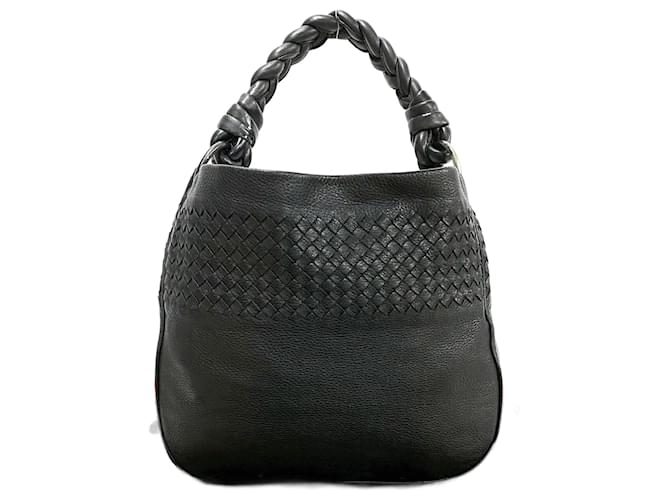 Borsa a mano in pelle Intrecciato di Bottega Veneta nera Nero