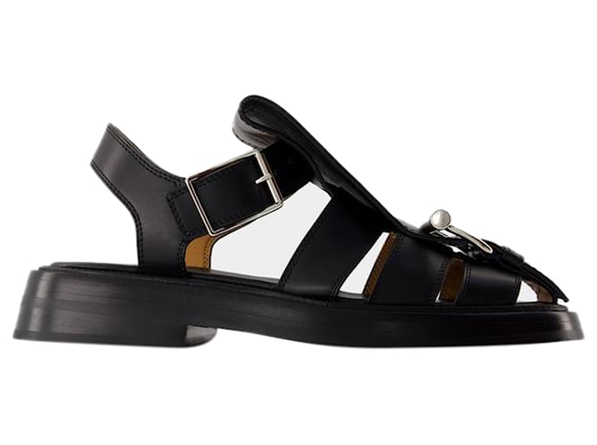 Sandali T-Bar - Alexander McQueen - Pelle - Nero